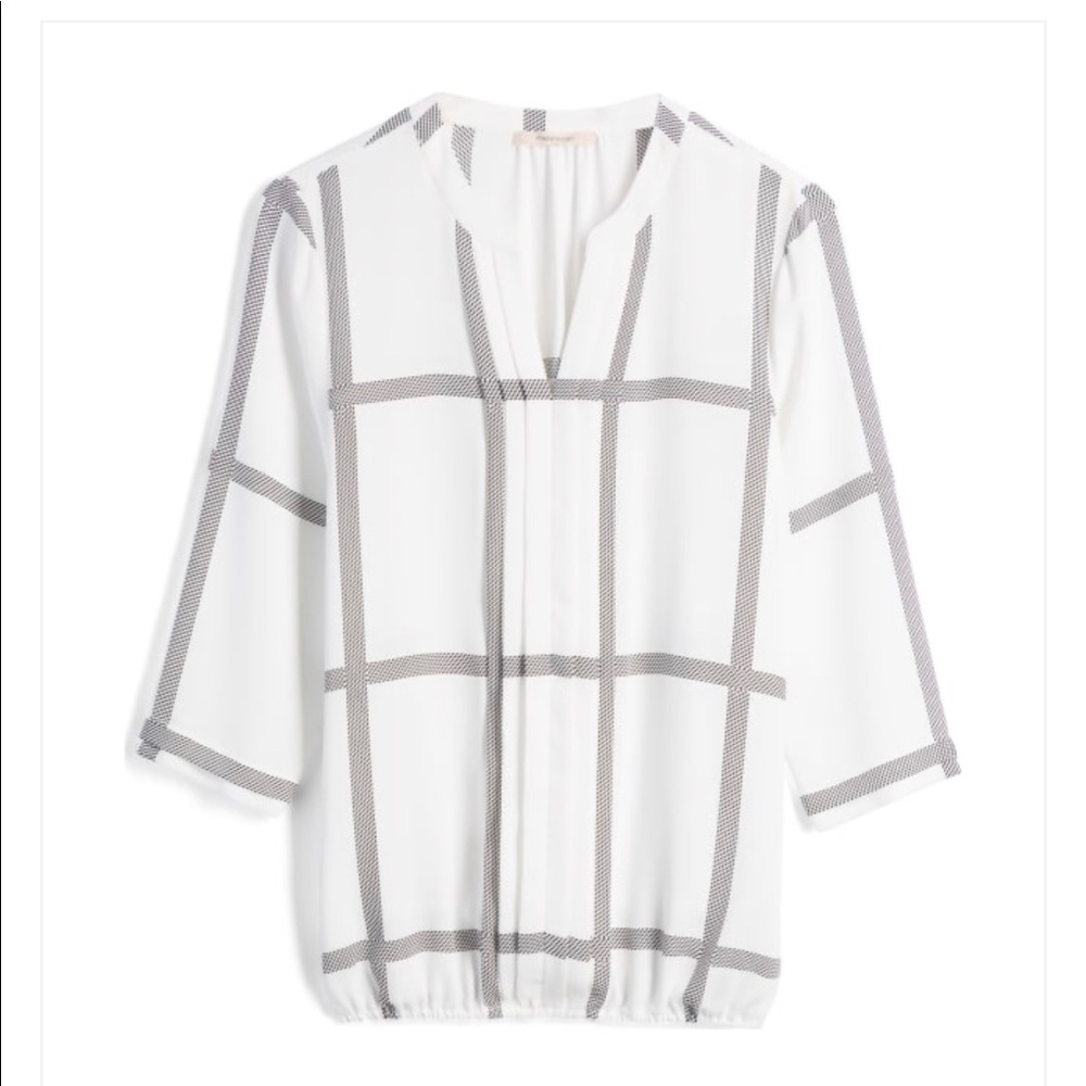 41 Hawthorn Pleat Detail Gathering Hem blouse.NWOT